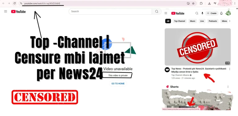Top-Channel fshin lajmin ne lidhje me protesten e gazetareve per News 24